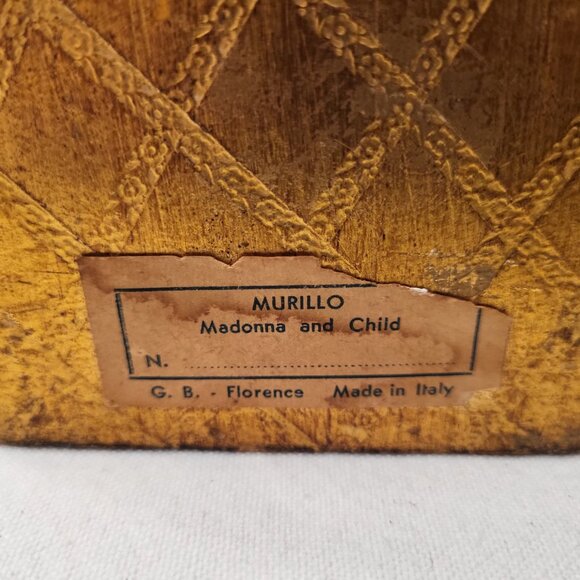 Vintage Wood Triptych Italian Florentine Gold Gilt Madonna & Child - Picture 3 of 4